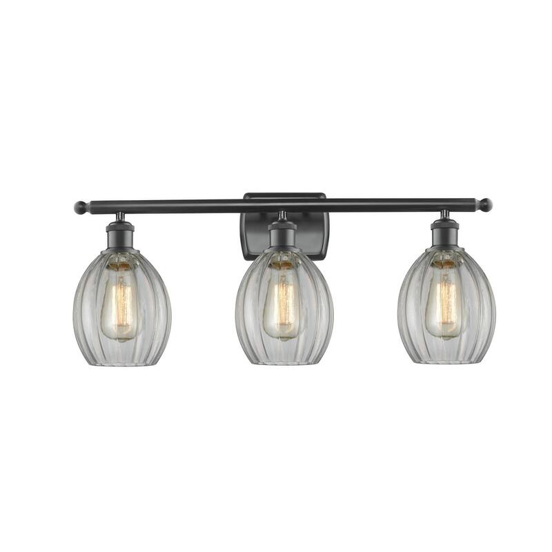 Innovations Lighting Eaton 3 Light 26" Wide Bathroom Vanity Light - Matte Black / Clear