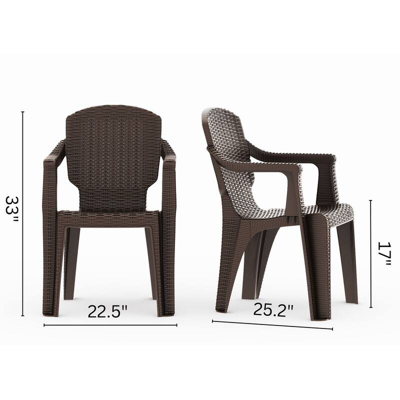 3-Piece Calista Outdoor Bistro Set with Trillia Table, Brown