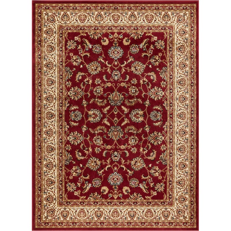 Well Woven Barclay Sarouk Oriental Persian Traditional Area Rug - 9' 3" x 12' 6" - Red
