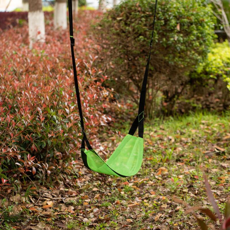 Indoor and Outdoor Patio Playground Kids Fun Hanging Mesh Fabric Tree Swing with Adjustable Strap