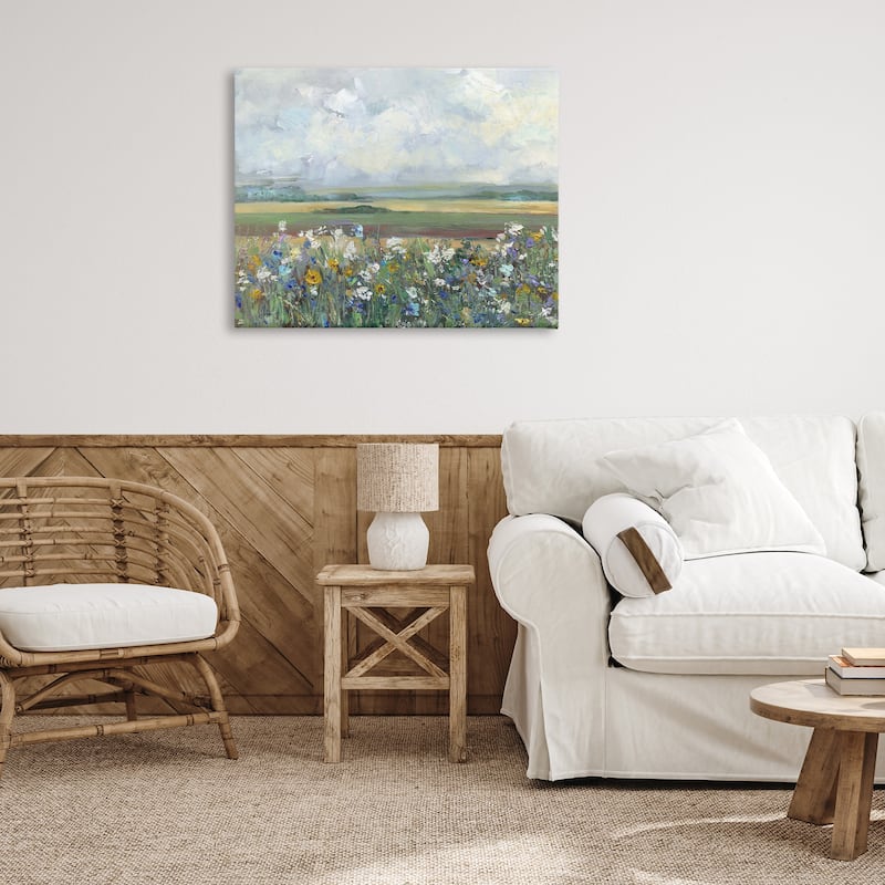 Stupell County Meadow Clouds Overhead Canvas Wall Art Design By Sally Swatland