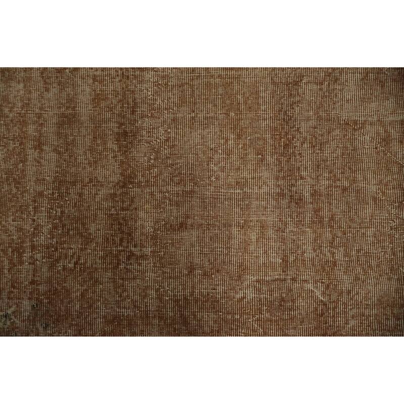 Hand Knotted Oriental 100% Wool Carpet Transitional Floral Brown Anatolian Area Rug - 9' 3'' X 5' 4''