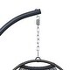 preview thumbnail 12 of 14, HDPE Egg Hanging Chair with Stand - 350lb Capacity Indoor/Outdoor Swing Chair, Includes Cushion and Adjustable Chain