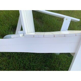 Outsunny Outdoor Patio Adirondack Lounge Chair - White