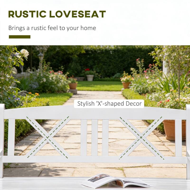 GDFStudio - Andersson Nordic Rustic Garden Bench with Timeless Comfort Design - Garden Bench