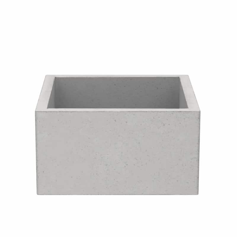 Ventana 15-inch NativeStone Concrete Bar/ Prep Sink - 15" x 15" x 8" - Ash