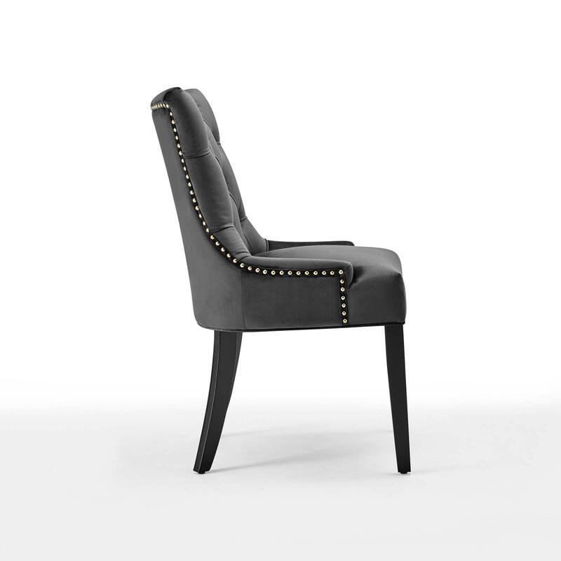 Silver Orchid Kornman Velvet Dining Side Chairs (Set of 2)