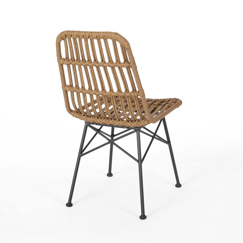 Sawtelle Outdoor 6-Seater Wicker Dining Set by Christopher Knight Home