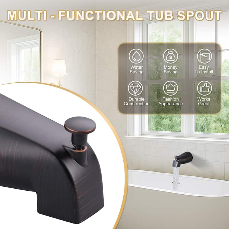 WOWOW Integrated Diverter Bathtub Spout