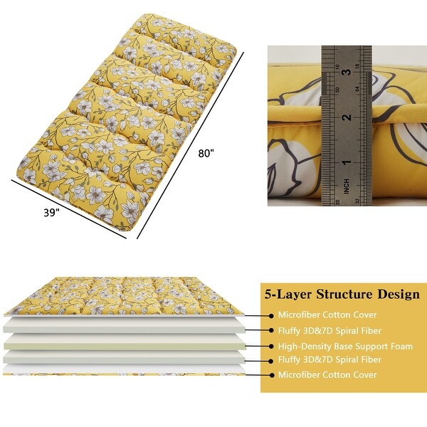 Japanese Style Futon Floor Mattress for Home Camping - Bed Bath