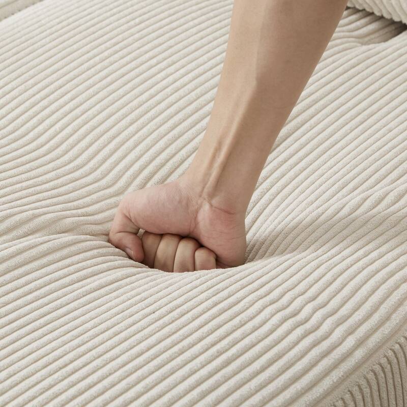 Corduroy Sofa Bed with USB Port