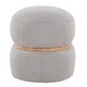 preview thumbnail 21 of 21, Carson Carrington Lena Pouf Ottoman with Natural Wood Accent
