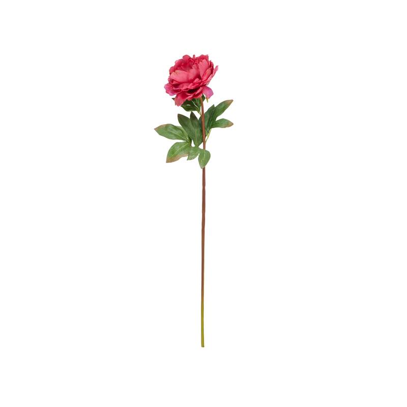 Pink Faux Foliage Tall Peony Artificial Flower Stem (Set of 8)