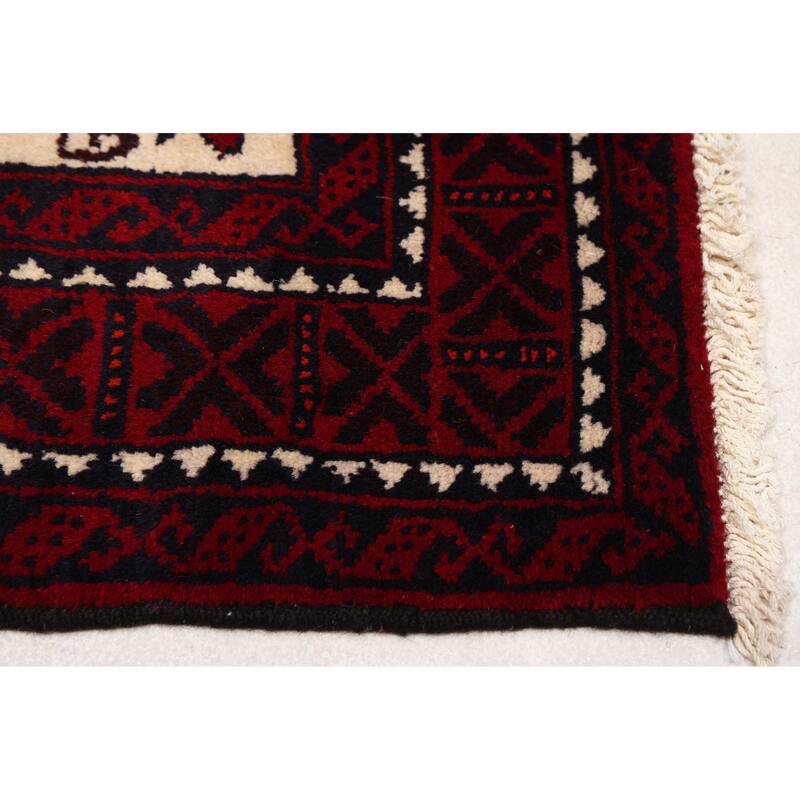 ECARPETGALLERY Hand-knotted Teimani Dark Navy Wool Rug - 3'4 x 6'0