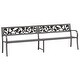 preview thumbnail 2 of 6, vidaXL Twin Patio Bench 96.9" Gray Steel - 96.9" x 22.8" x 30.3"