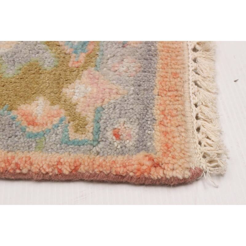 ECARPETGALLERY Hand-knotted Modern Oushak Copper Wool Rug - 2'6 x 9'11