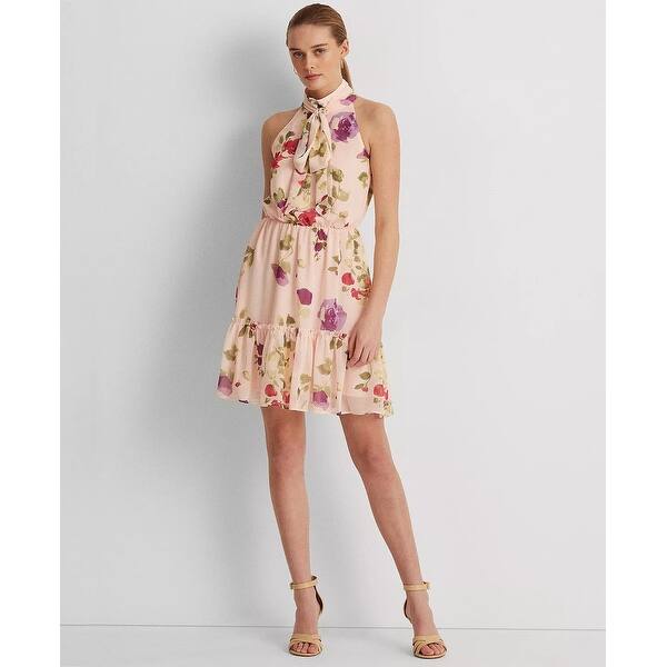 ralph lauren floral chiffon dress Polo Ralph Lauren floral-print Georgette Maxi Dress | Neutrals