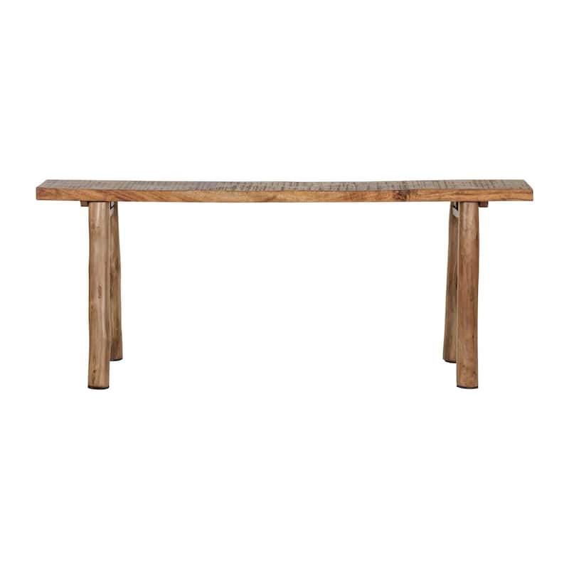 Natural Solid Wood Entryway Bench by East at Main