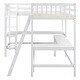 preview thumbnail 18 of 22, Twin L-Shaped Loft Bed with Desks, Gray