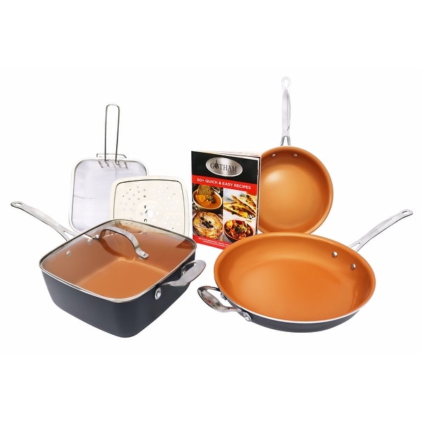 Gotham Steel Pantastic Bundle 6 Piece Set Titanium Ceramic Pan - Copper -