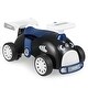 preview thumbnail 6 of 5, Foot-to-Floor Sliding Car w/Music & Under Seat Storage for Boys Girls Black & Navy