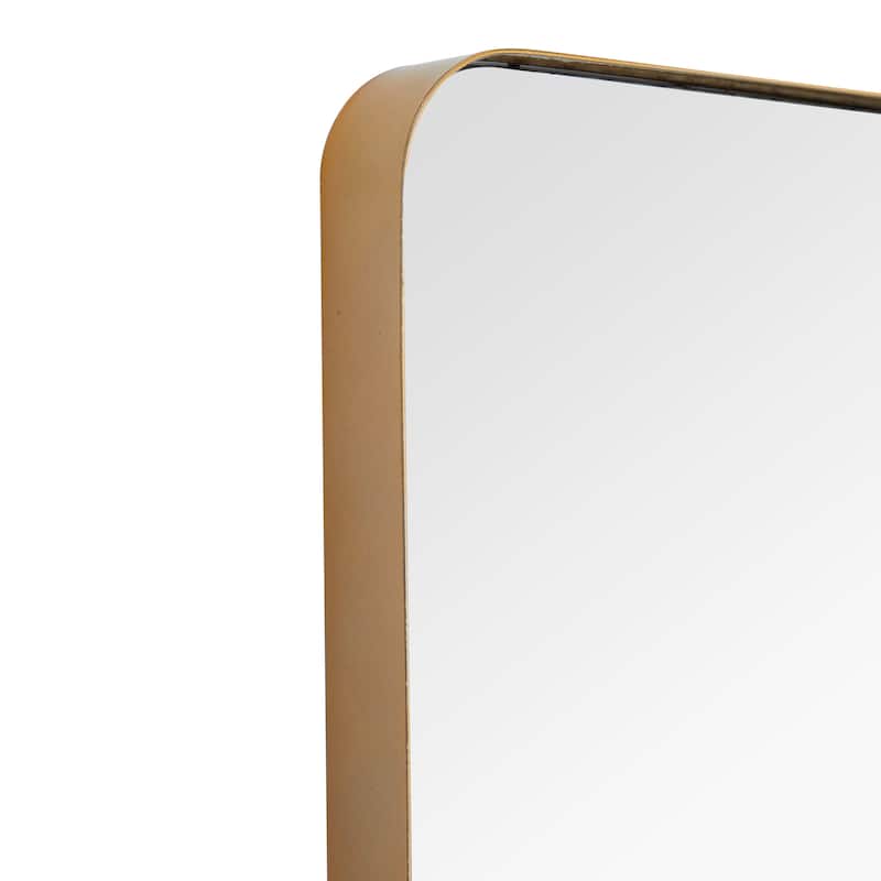 Metal Wall Mirror with Thin Frame - Gold or Black - Roche River Decor