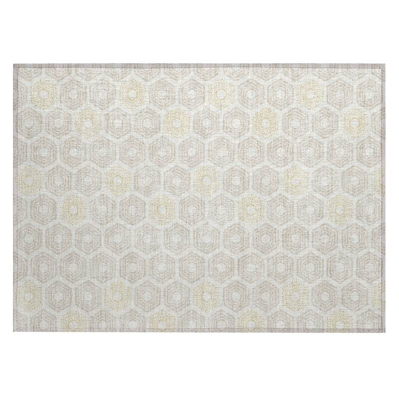 Machine Washable Indoor/ Outdoor Modern Hugoton Chantille Rug