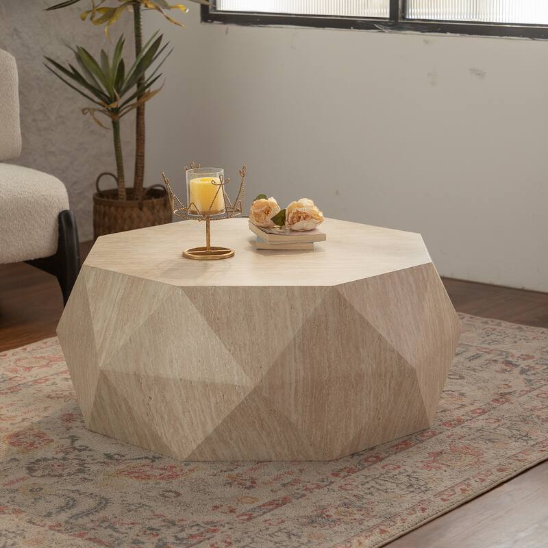Modern Farmhouse Coffee Table Drum Coffee Table