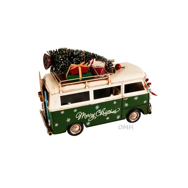 Handmade 1960s Volkswagen Bus Christmas Model