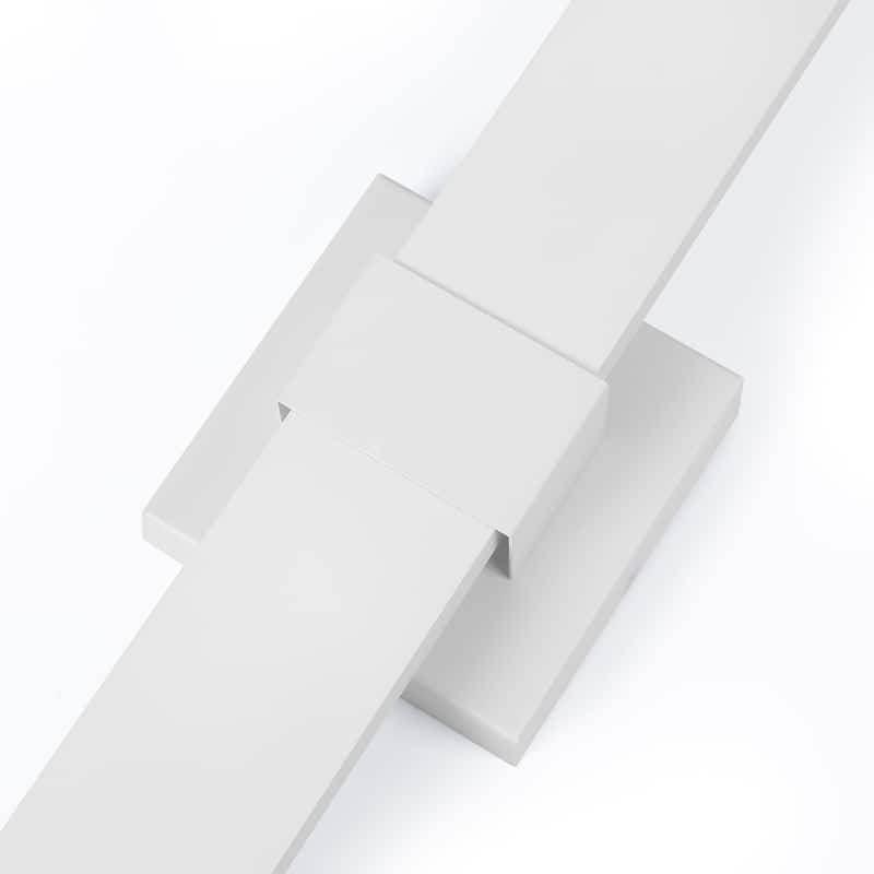 1-Light Black/White Aluminum LED Outdoor Wall Sconce