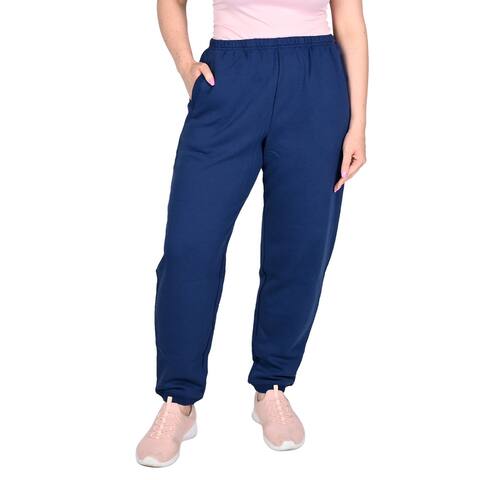 Shop LC Indigo Relaxed Fit Mid Rise Fleece Pant Cotton Polyester- M