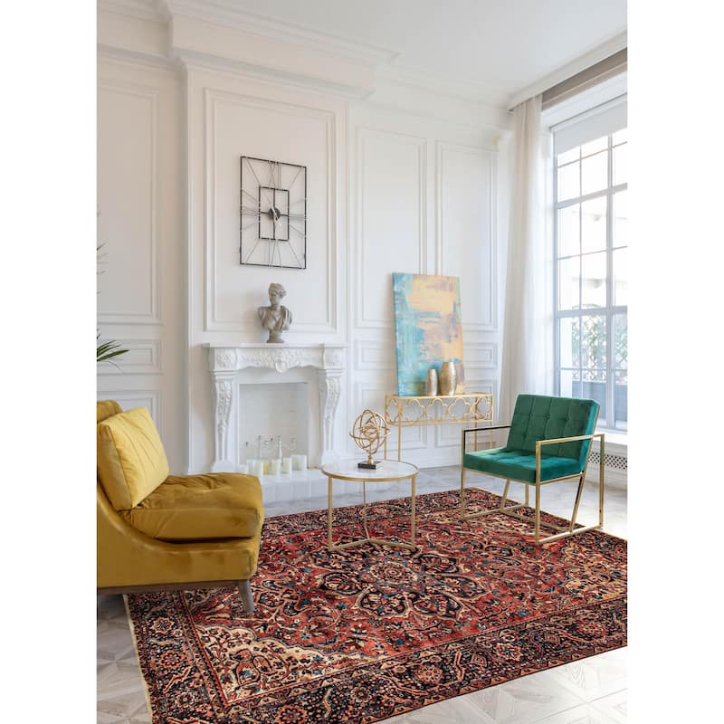 ECARPETGALLERY Hand-knotted Sarabi Red Wool Rug - 9'3 x 12'9