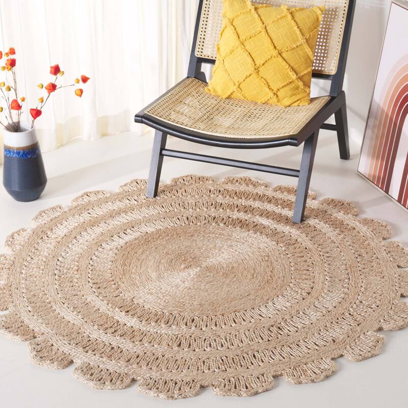 SAFAVIEH Natural Fiber Olinda Farmhouse Country Cottage Jute Rug