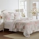 Laura Ashley Celina Patchwork Cotton Reversible Pink Quilt Set ...