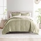 preview thumbnail 51 of 73, All-season Down Alternative Reversible Lightweight Comforter Set Sage & Ivory - King
