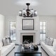 preview thumbnail 22 of 21, 6-Light Smart Crystal Column Caged Ceiling Fan Light - 27 inch-6 Lights