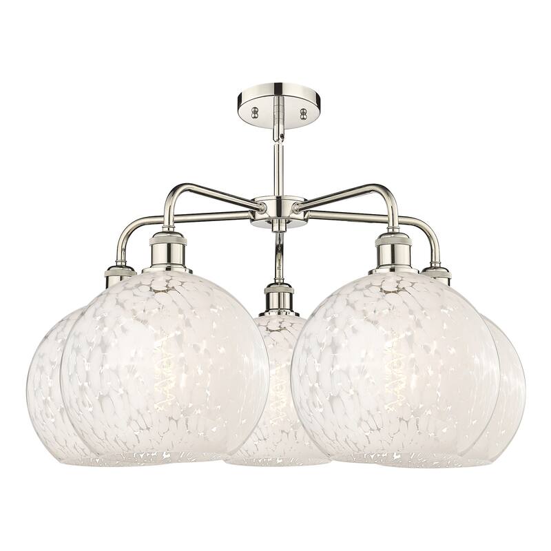 Innovations Lighting 516-5C-18-28-White Mouchette-Indoor Chandelier