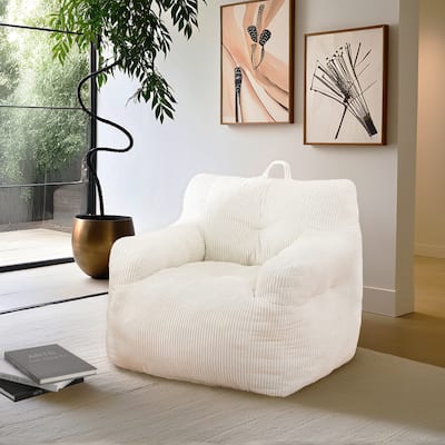 Modern Bean Bag Chair,Reading Lazy Sofa Couch with Handle