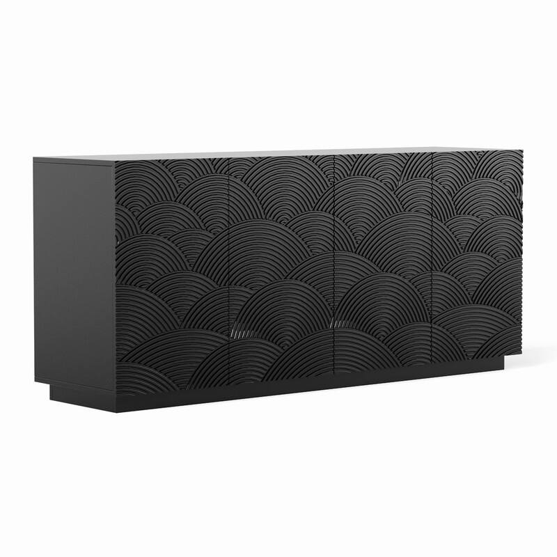 Modern 60" Sideboard Buffet Cabinet with 4 Doors for Stylish Home Organization and Elegant Storage