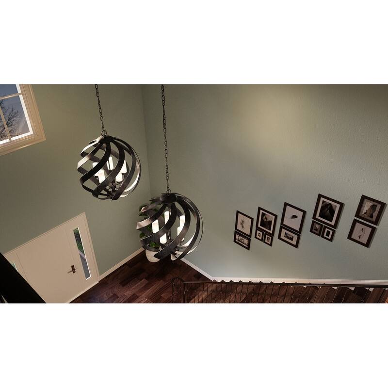 Blacksmith 5-Light Pendant in Old Black Finish