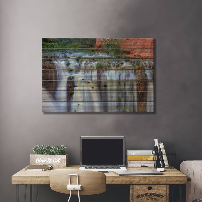 Rock Falls, Havasu Canyon, Grand Canyon National Park, Arizona Print On Wood by Tim Fitzharris - Multi-Color
