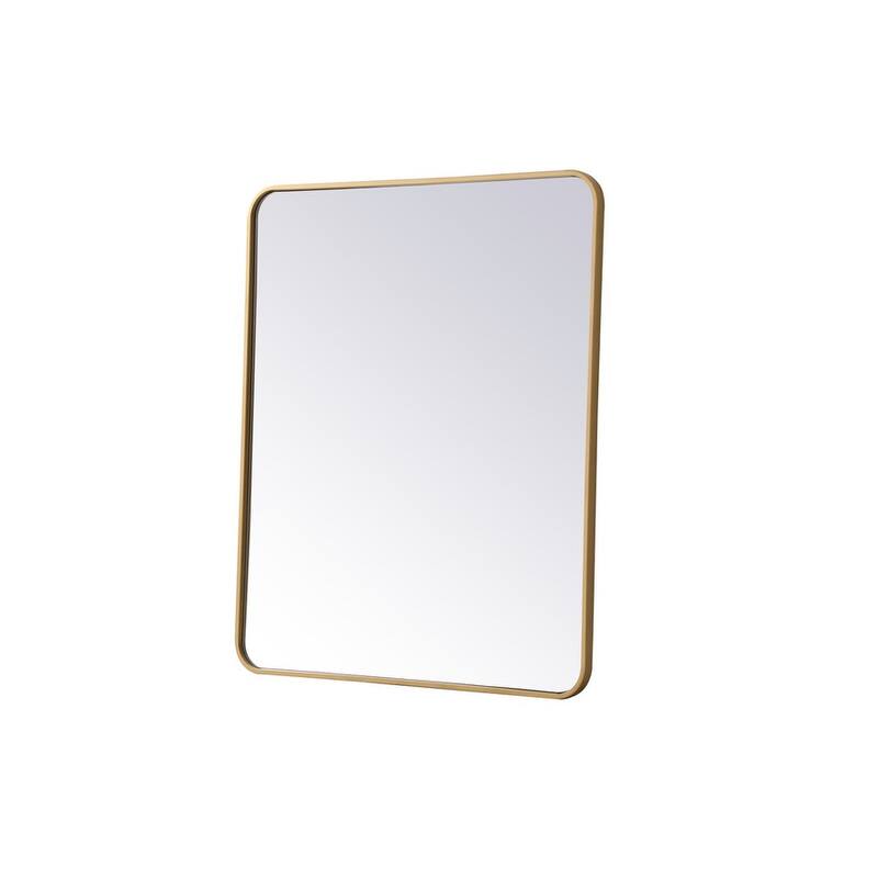 Ezra Soft Corner Metal Rectangular Mirror
