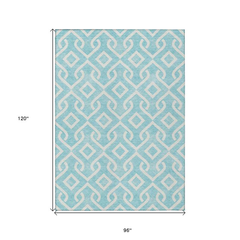 HomeRoots Geometric Transitional Rectangle Outdoor Rug