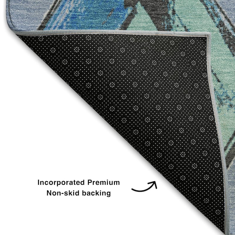 Premium Washable Super Soft Modern Diamond Mayfield Rug