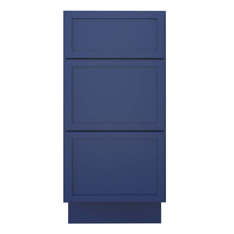 Vanity Art 15" Freestanding Single Base 3 Drawers Storage Cabinet