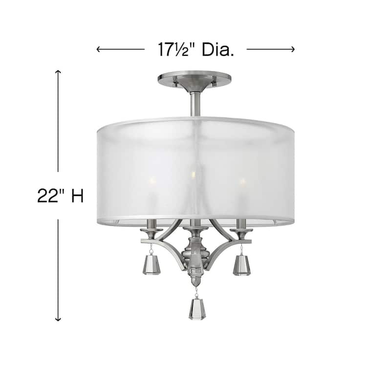 Fredrick Ramond 3 Light 1 Tier Drum Chandelier from the Mime