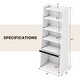 preview thumbnail 5 of 18, Gymax 6-tier Bookcase w/ 2 Adjustable Shelves Filp-up Door 5 Open