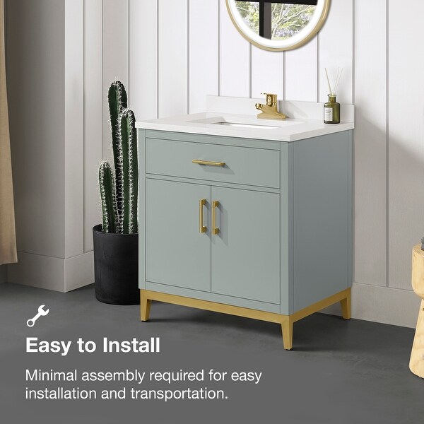 Ove Decors Diya 30 in. Single Sink Bathroom Vanity in Sage