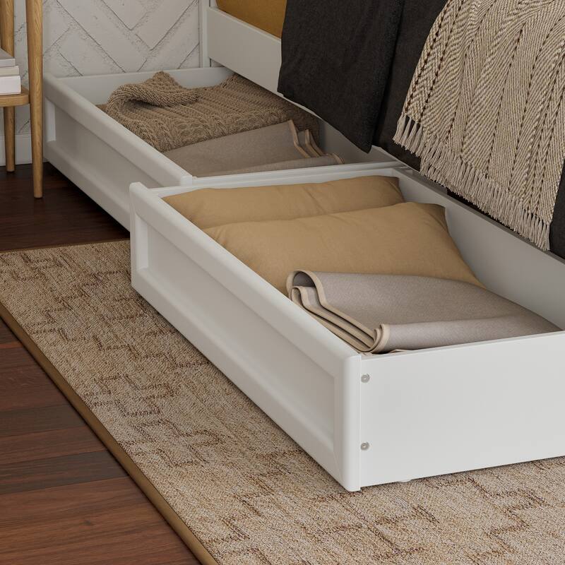 Clayton Platform Bed with Panel Footboard and Storage Drawers