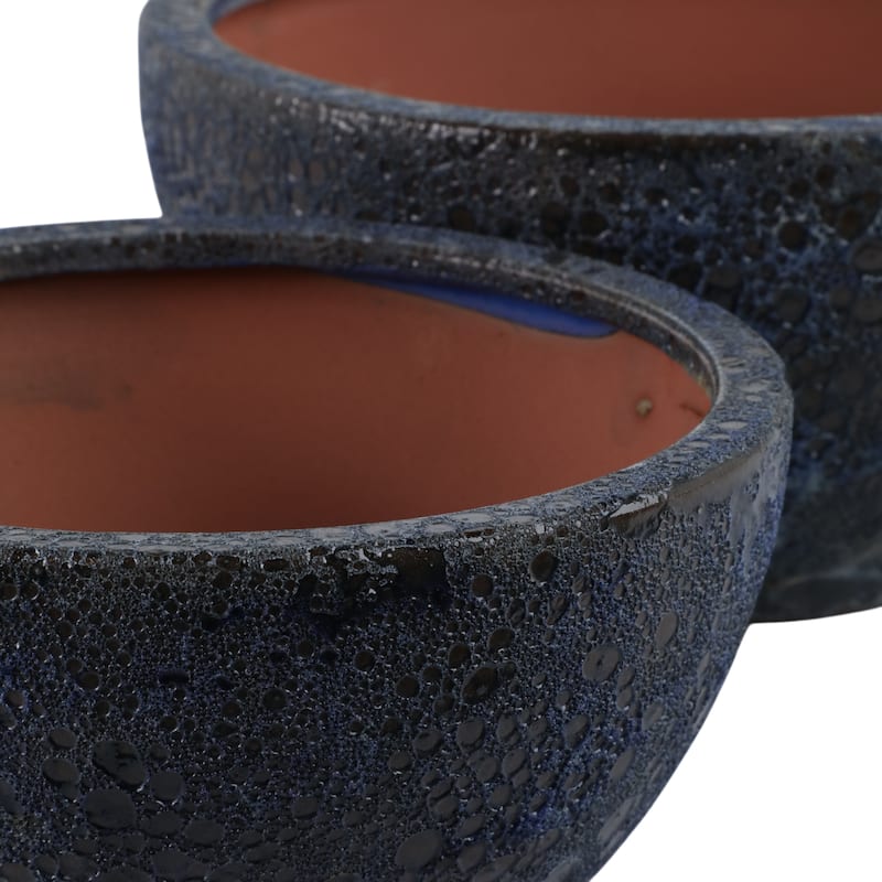Pottery Bowl Planters Round Design Decorative Bowl Style (Set of 2)